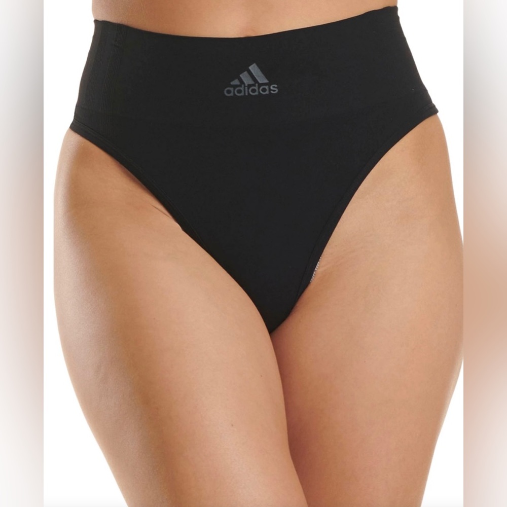 Adidas Seamless 720 Stretch Thong, 2-Pack, Black